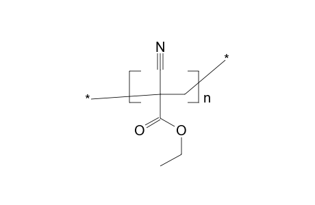 Poly(ethylcyanoacrylate), poly(1-cyano-1-ethoxycarbonylethylene)