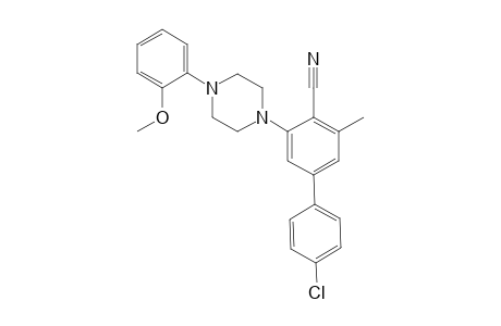 4-(4-Chlorophenyl)-2-methyl-6-[4-(2-methoxyphenyl)piperazinyl-1-yl]benzonitrile