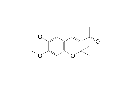 1-(6,7-dimethoxy-2,2-dimethyl-1-benzopyran-3-yl)ethanone