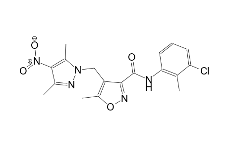 N-(3-chloro-2-methylphenyl)-4-[(3,5-dimethyl-4-nitro-1H-pyrazol-1-yl)methyl]-5-methyl-3-isoxazolecarboxamide