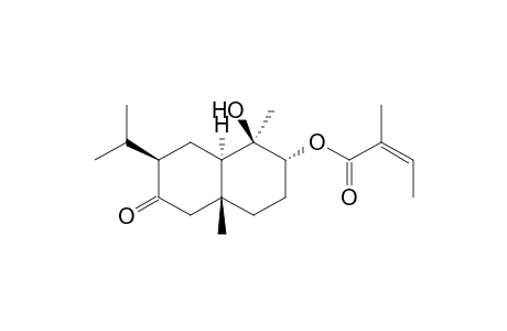 (Z)-2-Methylbut-2-enoic acid (1R,2R,4aR,7R,8aR)-1-hydroxy-7-isopropyl-1,4a-dimethyl-6-oxodecahydronaphthalen-2-yl ester