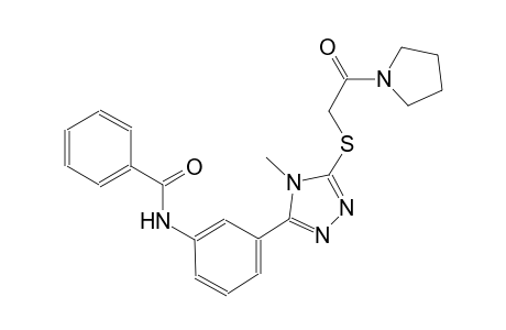 N-[3-(4-methyl-5-{[2-oxo-2-(1-pyrrolidinyl)ethyl]sulfanyl}-4H-1,2,4-triazol-3-yl)phenyl]benzamide