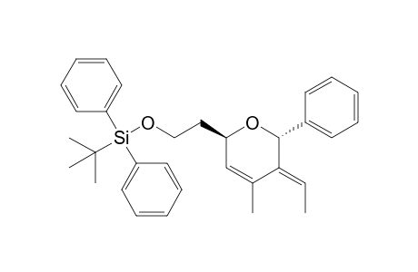 tert-Butyl (2-((2R*,6R*,E)-5-Ethylidene-4-methyl-6-phenyl-5,6-dihydro-2H-pyran-2-yl)ethoxy)diphenylsilane