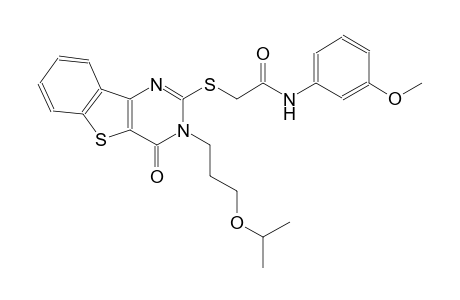 2-{[3-(3-isopropoxypropyl)-4-oxo-3,4-dihydro[1]benzothieno[3,2-d]pyrimidin-2-yl]sulfanyl}-N-(3-methoxyphenyl)acetamide