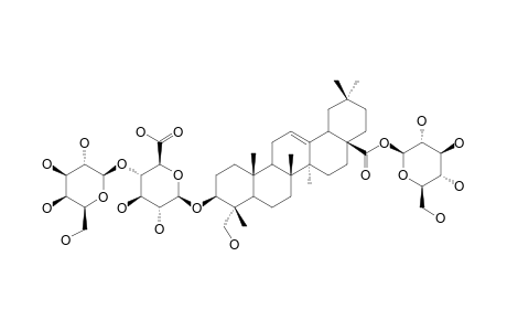 28-O-BETA-D-GLUCOPYRANOSYL-HEDERAGENIN-3-O-BETA-D-GALACTOPYRANOSYL-(1->4)-BETA-D-GLUCURONOPYRANOSIDE