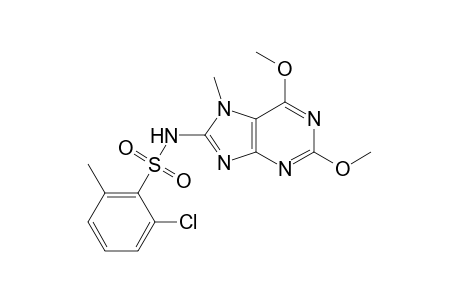 Benzenesulfonamide, 2-chloro-N-(2,6-dimethoxy-7-methyl-7H-purin-8-yl)-6-methyl-