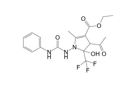 3-Acetyl-1-[[anilino(oxo)methyl]amino]-2-hydroxy-5-methyl-2-(trifluoromethyl)-3H-pyrrole-4-carboxylic acid ethyl ester