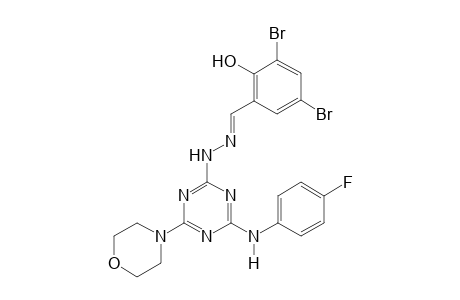 2,4-Dibromo-6-[[4-(4-fluoro-phenylamino)-6-morpholin-4-yl-[1,3,5]triazin-2-yl]-hydrazonomethyl]-phenol