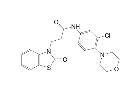 N-[3-chloro-4-(4-morpholinyl)phenyl]-3-(2-oxo-1,3-benzothiazol-3(2H)-yl)propanamide