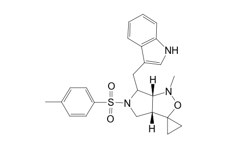 (3'aR,6'aR)-6'-(3"-Indolylmethyl)-1'-methyl-5'-tosyl-spiro[cyclopropane-1,3'-hexahydro-4H-pyrrolo[3,4-c]isoxazole]