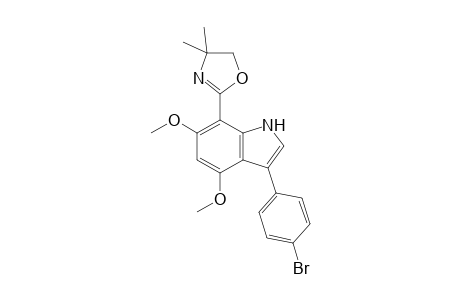 4,6-Dimethoxy-7-(4',4'-dimethyl-4',5'-dihydrooxazol-2'-yl)-3-(4"-bromophenyl)indole