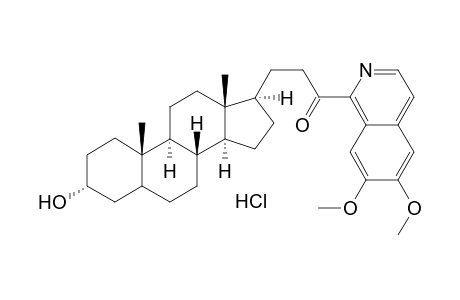 1-(6,7-dimethoxyisoquinolin-1-yl)-3-((3R,8S,9S,10S,13R,14S,17R)-3-hydroxy-10,13-dimethylhexadecahydro-1H-cyclopenta[a]phenanthren-17-yl)propan-1-one hydrochloride