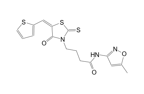 3-thiazolidinebutanamide, N-(5-methyl-3-isoxazolyl)-4-oxo-5-(2-thienylmethylene)-2-thioxo-, (5E)-