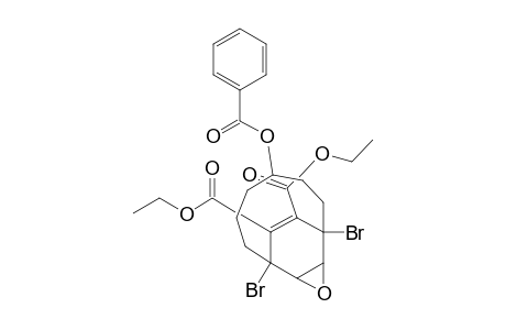 10-Oxatricyclo[6.3.2.09,11]tridec-12-ene-12,13-dicarboxylic acid, 4-(benzoyloxy)-1,8-dibromo-, diethyl ester