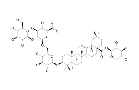 3-O-BETA-D-GLUCOPYRANOSYL-(1->2)-BETA-D-GLUCURONOPYRANOSYL-(1->6)-BETA-D-GLUCOPYRANOSYL-28-O-BETA-D-XYLOPYRANOSYL-OLEAN-12-EN-28-OIC-ACIDESTER