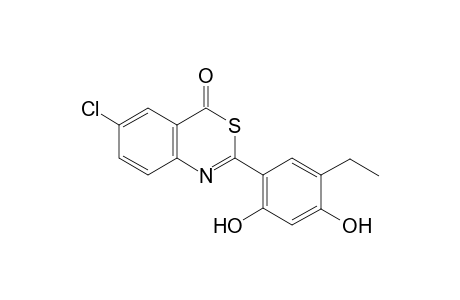 6-Chloro-2-(5-ethyl-2,4-dihydroxyphenyl)-4H-3,1-benzothiazin-4-one