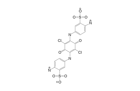 2-amino-5-[[4-[(4-amino-3-sulfo-phenyl)amino]-2,5-dichloro-3,6-diketo-1-cyclohexa-1,4-dienyl]amino]benzenesulfonic acid