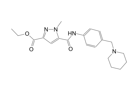 ethyl 1-methyl-5-{[4-(1-piperidinylmethyl)anilino]carbonyl}-1H-pyrazole-3-carboxylate