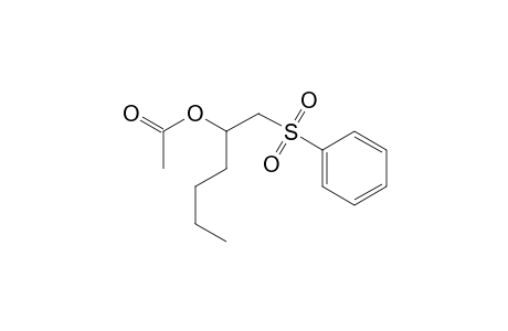 2-Acetyloxy-1-benzenesulphonylhexane