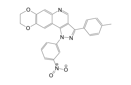 3-(4-methylphenyl)-1-(3-nitrophenyl)-8,9-dihydro-1H-[1,4]dioxino[2,3-g]pyrazolo[4,3-c]quinoline