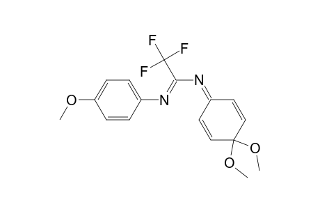 N(1)-(4,4-Dimethoxy-2,5-cyclohexadien-1-ylidene)-N(2)-(4-methoxyphenyl)-2,2,2-trifluoroethanimidamide