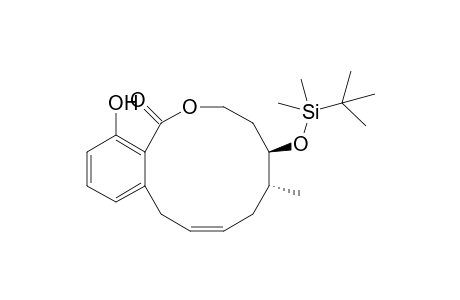 (Z)-(9R,10R)-9-(tert-Butyldimethylsiloxy)-4-hydroxy-10-methyl-7,8,9,10,11,14-hexahydro-6-oxabenzocyclododecen-5-one