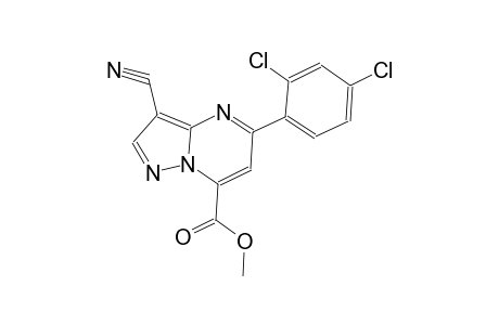 pyrazolo[1,5-a]pyrimidine-7-carboxylic acid, 3-cyano-5-(2,4-dichlorophenyl)-, methyl ester