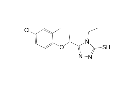 5-[1-(4-chloro-2-methylphenoxy)ethyl]-4-ethyl-4H-1,2,4-triazole-3-thiol