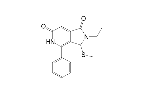 3-Methylthio-2-ethyl-4-phenyl-1,6-dioxo-2,3,5,6-tetrahydro-5H-pyrrolo[3,4-c]pyridine