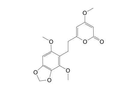 4-METHOXY-6-(11,12-METHYLENEDIOXY-10,14-DIMETHOXYDIHYDROSTYRYL)-2-PYRONE