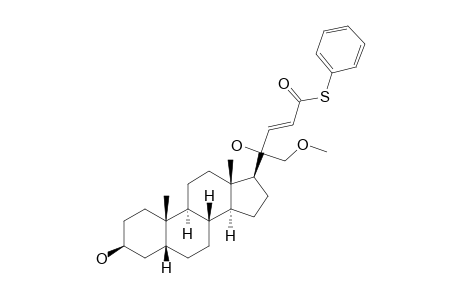 S-Phenyl-(3.beta.,20S,22E)-3,20-dihydroxy-21-methoxy-5.beta.-chol-22-ene-24-thioate