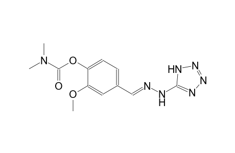 2-methoxy-4-[(E)-(1H-tetraazol-5-ylhydrazono)methyl]phenyldimethylcarbamate