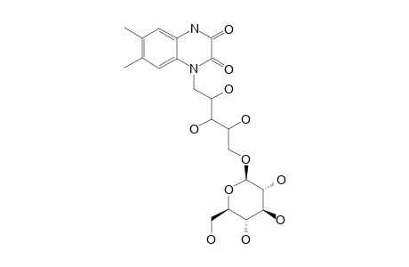 6,7-DIMETHYL-1-D-RIBITYL-QUINOXALINE-2,3(1H,4H)-DIONE-5'-O-[BETA]-D-GLYCOPYRANOSIDE