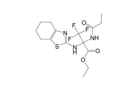 alanine, 3,3,3-trifluoro-N-(1-oxopropyl)-2-[(4,5,6,7-tetrahydro-2-benzothiazolyl)amino]-, ethyl ester
