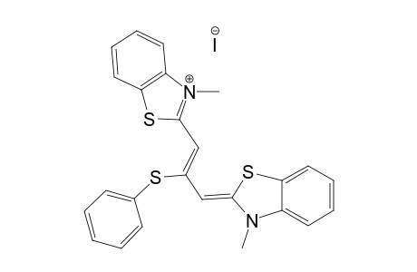 3-Methyl-2-((1Z,3Z)-3-(3-methylbenzo[d]thiazol-2(3H)-ylidene)-2-(phenylthio)prop-1-en-1-yl)benzo[d]thiazol-3-ium iodide