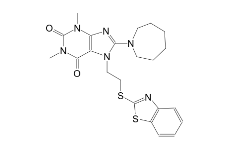 7-[2-(1,3-benzothiazol-2-ylsulfanyl)ethyl]-8-hexahydro-1H-azepin-1-yl-1,3-dimethyl-3,7-dihydro-1H-purine-2,6-dione