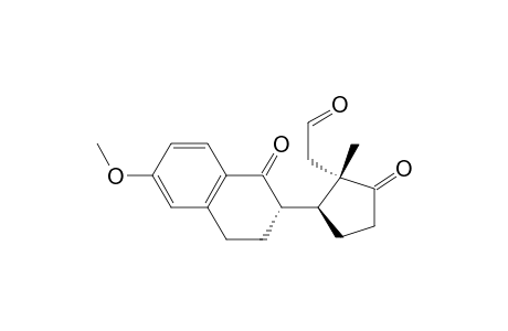 Cyclopentaneacetaldehyde, 1-methyl-2-oxo-5-(1,2,3,4-tetrahydro-6-methoxy-1-oxo-2-naphthalenyl)-, [1S-[1.alpha.,5.beta.(R*)]]-