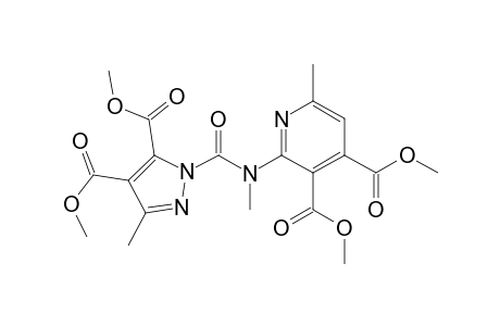 3,4-Pyridinedicarboxylic acid, 2-[[[4,5-bis(methoxycarbonyl)-3-methyl-1H-pyrazol-1-yl]carbonyl]methylamino]-6-methyl-, dimethyl ester