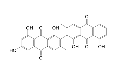 2-(1,8-dihydroxy-3-methyl-9,10-dioxo-2-anthracenyl)-1,6,8-trihydroxy-3-methylanthracene-9,10-dione