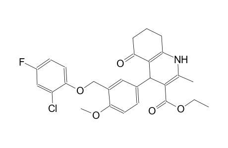 ethyl 4-{3-[(2-chloro-4-fluorophenoxy)methyl]-4-methoxyphenyl}-2-methyl-5-oxo-1,4,5,6,7,8-hexahydro-3-quinolinecarboxylate