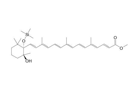 Methyl ester of (+)-(5S,6S)-6-Hydroxy-5-trimethylsilyloxy-5,6-dihydro-10'-apo-.beta.-carotin-10'-oic acid
