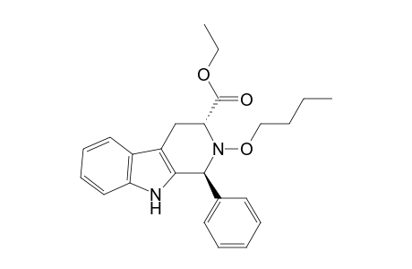 1H-Pyrido[3,4-b]indole-3-carboxylic acid, 2-butoxy-2,3,4,9-tetrahydro-1-phenyl-, ethyl ester, trans-