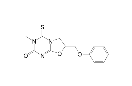 2,3,6,7-Tetrahydro-3-methyl-7-phenoxymethyl-4H-oxazolo[3,2-a]1,3,5-triazin-2-one-4-thione