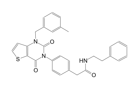 benzeneacetamide, 4-(1,4-dihydro-1-[(3-methylphenyl)methyl]-2,4-dioxothieno[3,2-d]pyrimidin-3(2H)-yl)-N-(2-phenylethyl)-