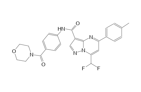 7-(difluoromethyl)-5-(4-methylphenyl)-N-[4-(4-morpholinylcarbonyl)phenyl]pyrazolo[1,5-a]pyrimidine-3-carboxamide