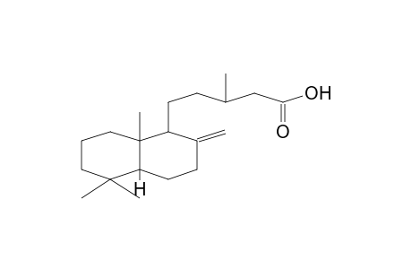 1-NAPHTHALENEPENTANOIC ACID, DECAHYDRO-.BETA.,5,5,8A-TETRAMETHYL-2-MET