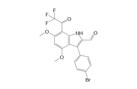 4,6-Dimethoxy-3-(4-bromophenyl)-7-trifluoroacetylindole-2-carbaldehyde