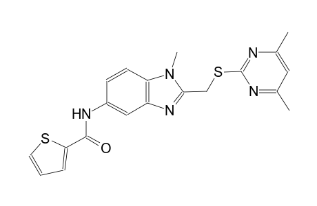 2-thiophenecarboxamide, N-[2-[[(4,6-dimethyl-2-pyrimidinyl)thio]methyl]-1-methyl-1H-benzimidazol-5-yl]-