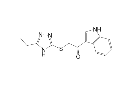 2-[(5-ethyl-4H-1,2,4-triazol-3-yl)sulfanyl]-1-(1H-indol-3-yl)ethanone