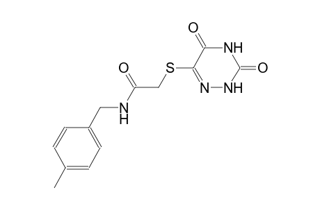 acetamide, N-[(4-methylphenyl)methyl]-2-[(2,3,4,5-tetrahydro-3,5-dioxo-1,2,4-triazin-6-yl)thio]-